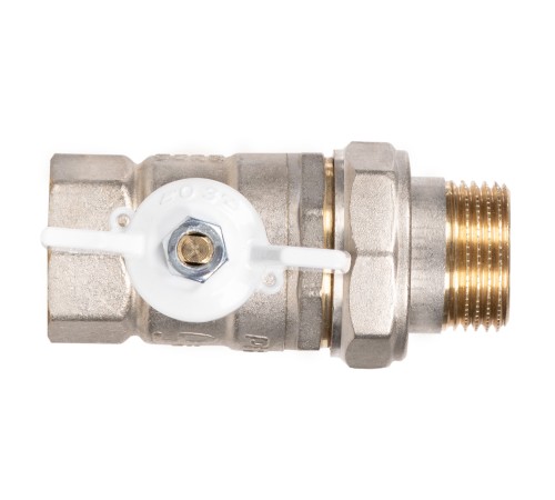 Кран шаровой латунный LD Pride 47.25.В-ГШ.Б (White) Ду 25 Ру 40 вн-американка, (бабочка)