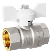 Кран шаровой латунный LD Pride 47.32.В-В.Б Ду32 Ру25 white (баб. с биркой)
