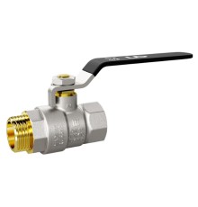 Кран шаровой латунный LD Pride 47.50.В-Н.Р Ду 50 Ру 25 (рычаг ст. с бир.)
