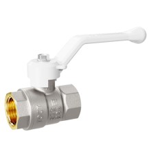 Кран шаровой латунный LD Pride 47.50.В-В.Р Ду 50 Ру 25 white (рычаг с бир.)