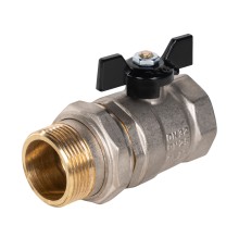 Кран шаровой латунный LD 47.32.В-ГШ.Б Ду 32 Ру 25 (бабочка с бир.)