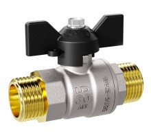 Кран шаровой латунный LD Pride 47.25.В-ГШ.Б Ду 25 Ру 40 вн-американка, бабочка