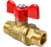 Кран шаровой VALFEX для воды 3/4quot; НР/НР ручка-бабочка, латунный 11Б27фт1М (72/18)