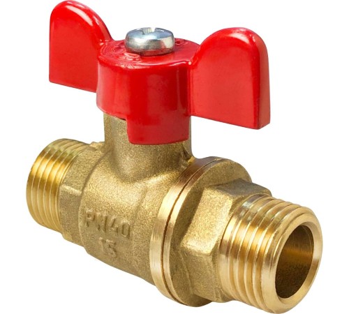 Кран шаровой VALFEX для воды 3/4quot; НР/НР ручка-бабочка, латунный 11Б27фт1М (72/18)