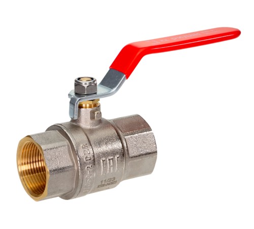 Кран шаровой латунный РИДАН BVR-R DN25 PN40 с внутренней резьбой, п/п, ручка
