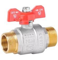Кран VIEIR шаровый 3/4quot; НН, усиленный, кр. бабочка, никель (80/10) VR105-04