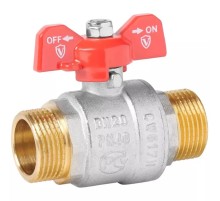 Кран VIEIR шаровый 1/2quot; НН, усиленный, кр. бабочка, никель (1112/14) VR105-03