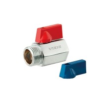 Кран VIEIR мини 1/2quot; ВН красные/синие ручки (200/10) VRFH3 Кран VIEIR мини 1/2quot; ВН красные/синие ручки (200/10) VRFH3