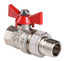 Кран шар. Valtec VT.227.N.05 BASE ВН 3/4quot; с американкой бабочка Кран шар. Valtec VT.227.N.05 BASE ВН 3/4quot; с американкой бабочка