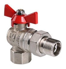 Кран шар. Valtec VT.228.N.06 BASE ВН 1quot; с американкой бабочка угловой