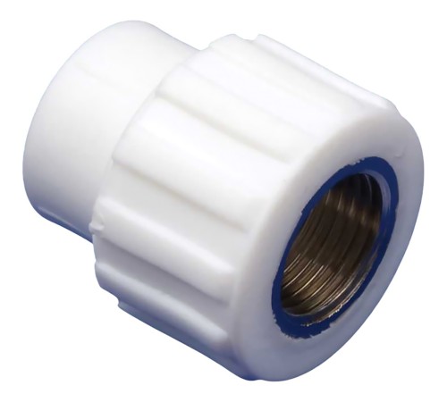Муфта MeerPlast PPRC 25х1/2 ВР белый (1/10/160) Муфта MeerPlast PPRC 25х1/2 ВР белый (1/10/160)
