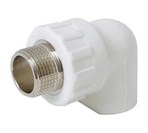 Угольник MeerPlast PPRC 20х1/2 НР белый (1/10/110) Угольник MeerPlast PPRC 20х1/2 НР белый (1/10/110)