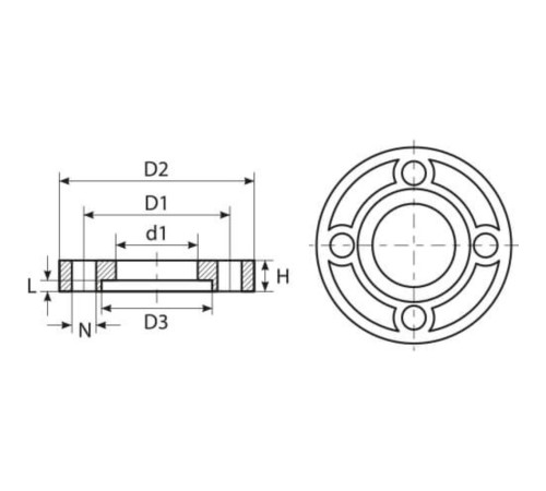 Фланец TEBO бел. PP-R пластиковый 63 (63 PN10/Ду 50) (3/36), арт. 030090904 Фланец TEBO бел. PP-R пластиковый 63 (63 PN10/Ду 50) (3/36), арт. 030090904