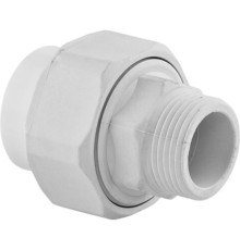 Муфта TEBO бел. PP-R пластиковая разъемная 1v 20x1/2quot; НР PN10 (20/240), арт. 030021502 Муфта TEBO бел. PP-R пластиковая разъемная 1v 20x1/2quot; НР PN10 (20/240), арт. 030021502