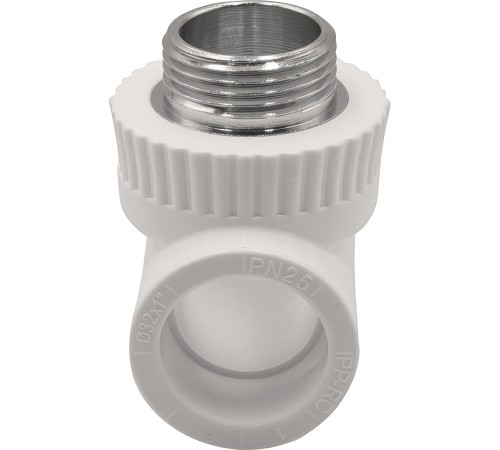 Тройник THERMOLIGHT комбинированный PP-R НР 32х1х32 белый (10/50)