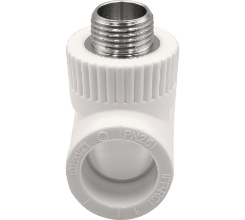 Тройник THERMOLIGHT комбинированный PP-R НР 25х1/2х25 белый (5/105) Тройник THERMOLIGHT комбинированный PP-R НР 25х1/2х25 белый (5/105)