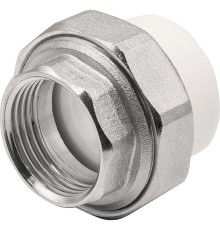 Муфта THERMOLIGHT комбинированная разъемная PP-R ВР 32х1quot; белый (5/100)
