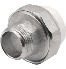 Муфта THERMOLIGHT комбинированная разъемная PP-R НР 25х3/4quot; белый (10/160)