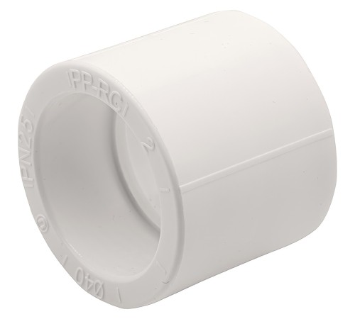 Муфта THERMOLIGHT соединительная PP-R 40 белый (15/135) Муфта THERMOLIGHT соединительная PP-R 40 белый (15/135)