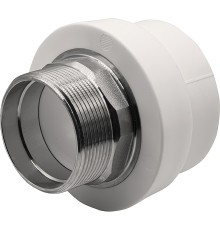 Муфта THERMOLIGHT комбинированная PP-R НР 63х2quot; под ключ белый (2/18) Муфта THERMOLIGHT комбинированная PP-R НР 63х2quot; под ключ белый (2/18)