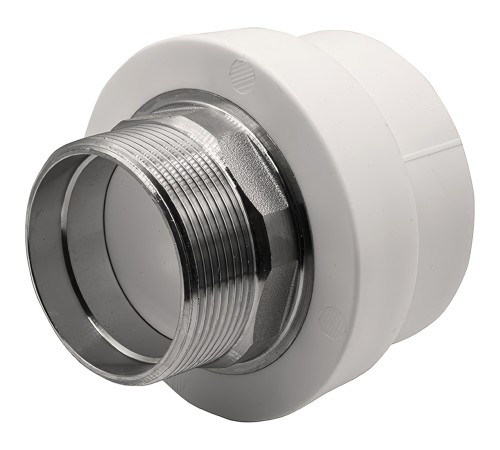 Муфта THERMOLIGHT комбинированная PP-R НР 63х2quot; под ключ белый (2/18) Муфта THERMOLIGHT комбинированная PP-R НР 63х2quot; под ключ белый (2/18)