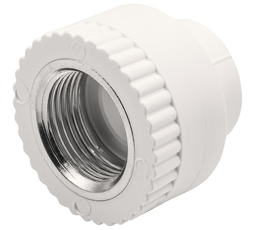 Муфта THERMOLIGHT комбинированная PP-R ВР 20х3/4quot; белый (15/195)
