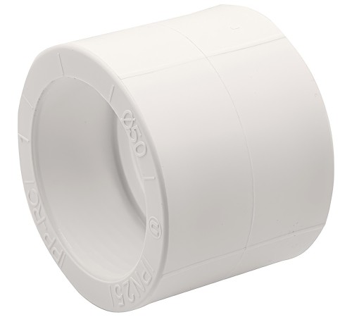 Муфта THERMOLIGHT соединительная PP-R 50 белый (10/90) Муфта THERMOLIGHT соединительная PP-R 50 белый (10/90)