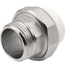 Муфта THERMOLIGHT комбинированная разъемная PP-R НР 25х1quot; белый (10/140) Муфта THERMOLIGHT комбинированная разъемная PP-R НР 25х1quot; белый (10/140)