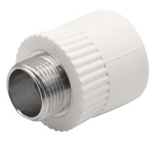 Муфта THERMOLIGHT комбинированная PP-R НР 32х3/4quot; белый (10/130) Муфта THERMOLIGHT комбинированная PP-R НР 32х3/4quot; белый (10/130)