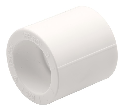 Муфта THERMOLIGHT соединительная PP-R 25 белый (50/350) Муфта THERMOLIGHT соединительная PP-R 25 белый (50/350)