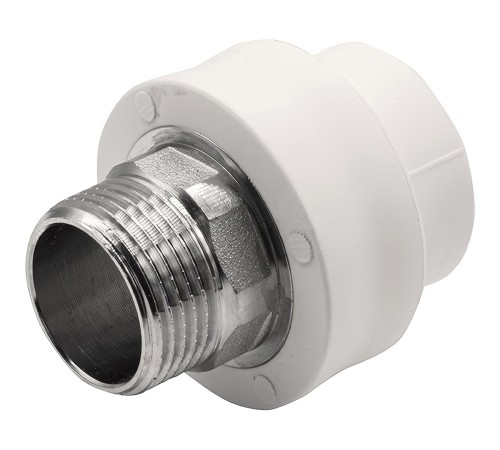 Муфта THERMOLIGHT комбинированная PP-R НР 32х1quot; под ключ белый (10/70)