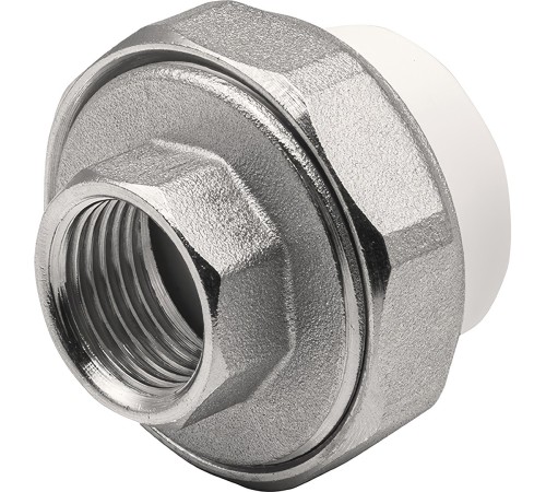 Муфта THERMOLIGHT комбинированная разъемная PP-R ВР 25х1/2quot; белый (10/160) Муфта THERMOLIGHT комбинированная разъемная PP-R ВР 25х1/2quot; белый (10/160)
