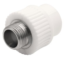 Муфта THERMOLIGHT комбинированная PP-R НР 20х1/2quot; белый (25/225) Муфта THERMOLIGHT комбинированная PP-R НР 20х1/2quot; белый (25/225)