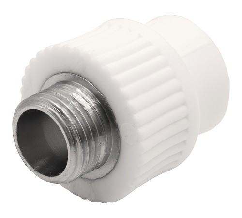 Муфта THERMOLIGHT комбинированная PP-R НР 20х1/2quot; белый (25/225) Муфта THERMOLIGHT комбинированная PP-R НР 20х1/2quot; белый (25/225)