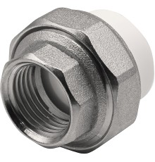 Муфта THERMOLIGHT комбинированная разъемная PP-R ВР 20х1/2quot; белый (10/300)