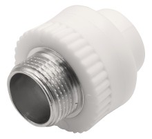 Муфта THERMOLIGHT комбинированная PP-R НР 20х3/4quot; белый (20/160)