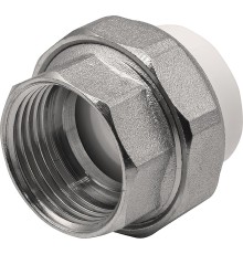 Муфта THERMOLIGHT комбинированная разъемная PP-R ВР 25х1quot; белый (10/170)