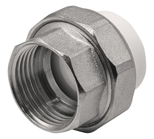 Муфта THERMOLIGHT комбинированная разъемная PP-R ВР 25х1quot; белый (10/170) Муфта THERMOLIGHT комбинированная разъемная PP-R ВР 25х1quot; белый (10/170)