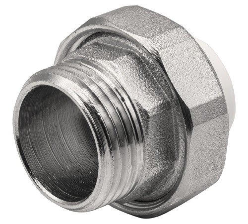Муфта THERMOLIGHT комбинированная разъемная PP-R НР 20х1quot; белый (10/160) Муфта THERMOLIGHT комбинированная разъемная PP-R НР 20х1quot; белый (10/160)
