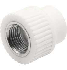 Муфта THERMOLIGHT комбинированная PP-R ВР 20х1/2quot; белый (20/240)