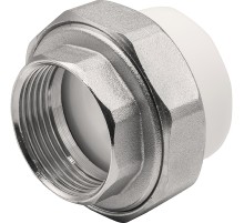 Муфта THERMOLIGHT комбинированная разъемная PP-R ВР 50х1 1/2quot; белый (4/36)