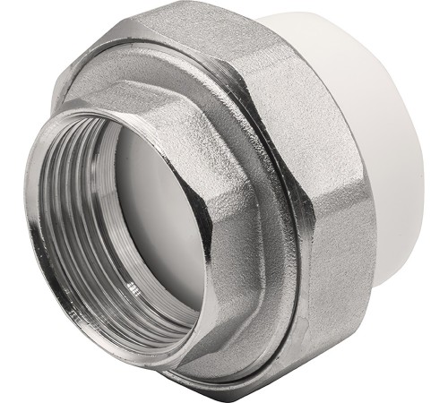 Муфта THERMOLIGHT комбинированная разъемная PP-R ВР 50х1 1/2quot; белый (4/36) Муфта THERMOLIGHT комбинированная разъемная PP-R ВР 50х1 1/2quot; белый (4/36)