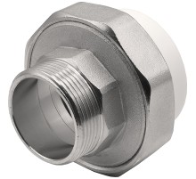 Муфта THERMOLIGHT комбинированная разъемная PP-R НР 50х1 1/2quot; белый (4/36)