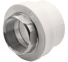 Муфта THERMOLIGHT комбинированная PP-R ВР 50х1 1/2quot; под ключ белый (5/30) Муфта THERMOLIGHT комбинированная PP-R ВР 50х1 1/2quot; под ключ белый (5/30)