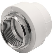 Муфта THERMOLIGHT комбинированная PP-R ВР 40х1 1/4quot; под ключ белый (5/60)