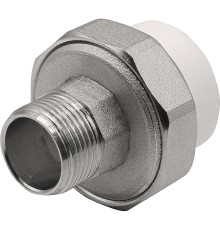 Муфта THERMOLIGHT комбинированная разъемная PP-R НР 32х3/4quot; белый (5/120)