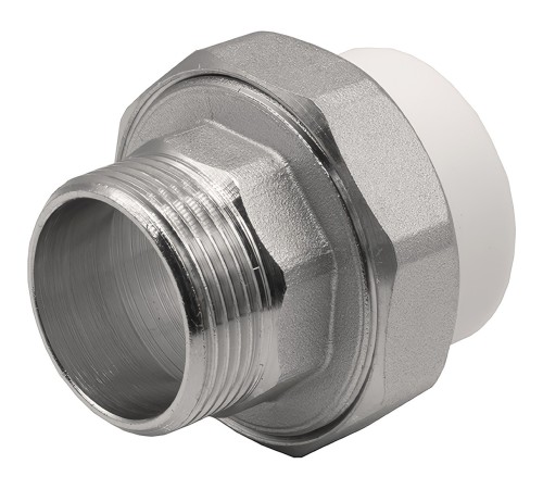 Муфта THERMOLIGHT комбинированная разъемная PP-R НР 40х1 1/4quot; белый (4/48)