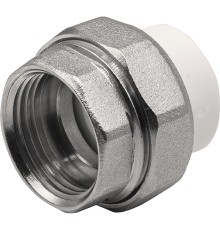 Муфта THERMOLIGHT комбинированная разъемная PP-R ВР 20х3/4quot; белый (10/290)