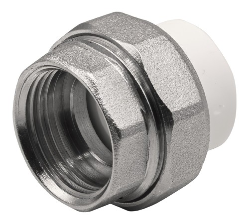 Муфта THERMOLIGHT комбинированная разъемная PP-R ВР 20х3/4quot; белый (10/290) Муфта THERMOLIGHT комбинированная разъемная PP-R ВР 20х3/4quot; белый (10/290)