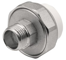 Муфта THERMOLIGHT комбинированная разъемная PP-R НР 25х1/2quot; белый (10/170) Муфта THERMOLIGHT комбинированная разъемная PP-R НР 25х1/2quot; белый (10/170)